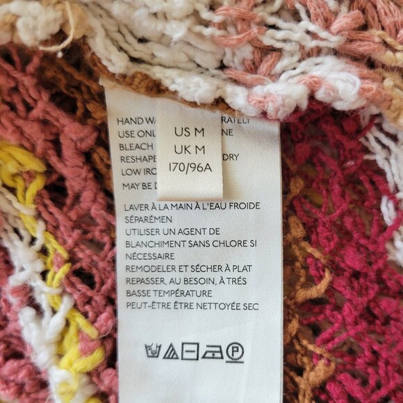 Free People Size M Bayside Chunky Cotton Knit Neutral Tunic/Pullover - Picture 6 of 8